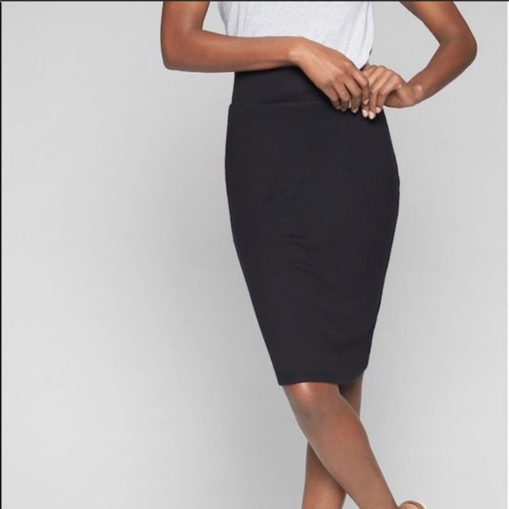 Athleta Jersey Black Pencil Skirt XS